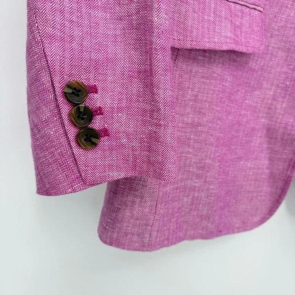 Talbots Plus Linen Herringbone Blazer Size 16W - Picture 11 of 11